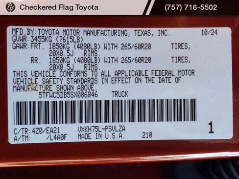 Used 2025 Toyota Tundra Limited w/ TRD Off-Road Package image 24