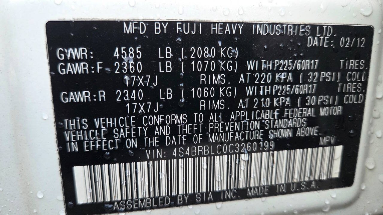 Used 2012 Subaru Outback 2.5i Limited AWD/4WD image 45
