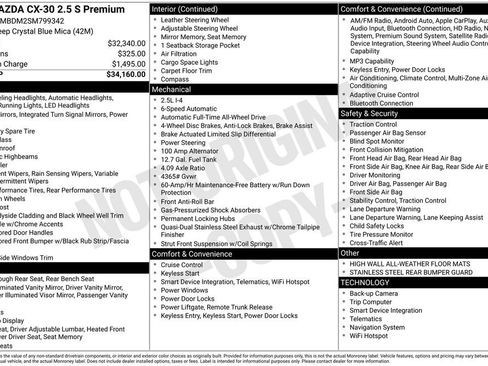 Certified 2025 MAZDA CX-30 AWD 2.5 S w/ Premium Package image 12