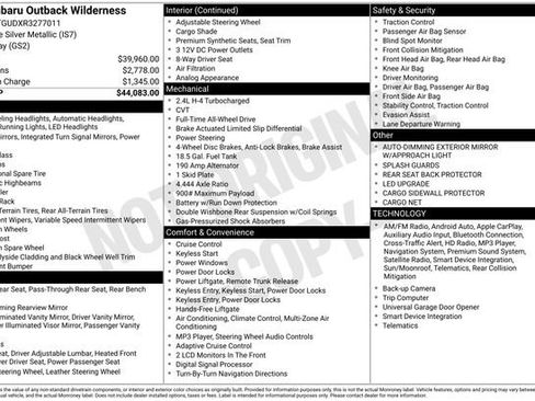 Used 2024 Subaru Outback Wilderness image 11