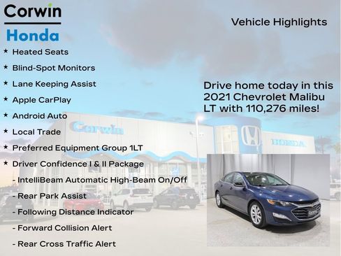 Used 2021 Chevrolet Malibu LT FWD image 6