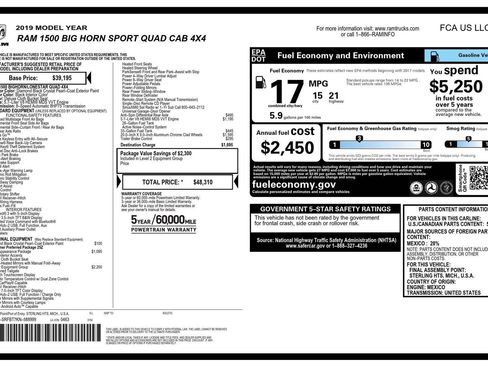 Used 2019 RAM 1500 Big Horn image 2