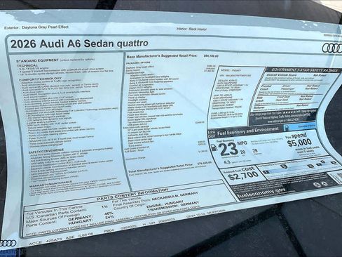 New 2026 Audi A6 Prestige image 19