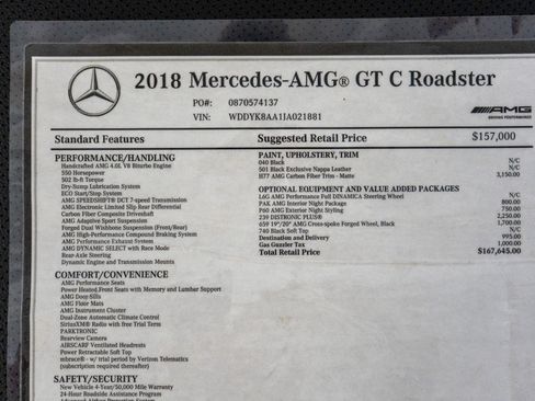 Used 2018 Mercedes-Benz AMG GT C image 25