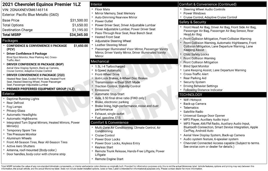 Used 2021 Chevrolet Equinox Premier FWD image 28