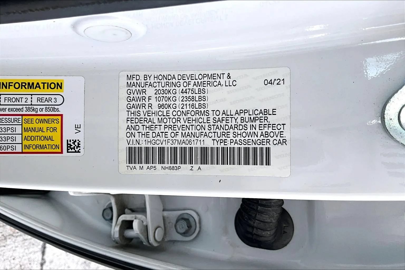 Used 2021 Honda Accord Sport image 16