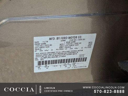Certified 2019 Lincoln Nautilus Reserve FWD image 26