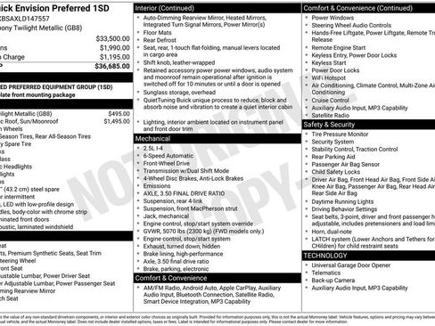 Used 2020 Buick Envision Preferred image 4