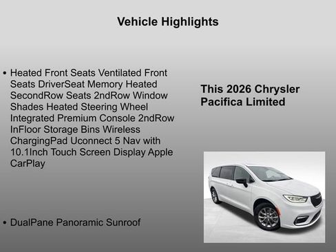 New 2026 Chrysler Pacifica Limited AWD/4WD image 35