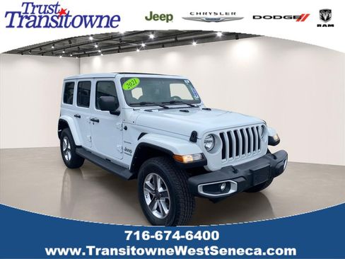 Used 2021 Jeep Wrangler Unlimited Sahara w/ Safety Group AWD/4WD image 1