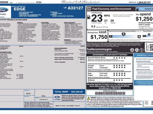 Used 2020 Ford Edge SEL w/ Convenience Package AWD/4WD image 19