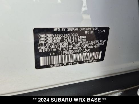 Used 2024 Subaru WRX AWD/4WD image 27
