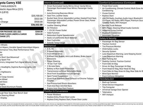 Used 2018 Toyota Camry XSE w/ Protection Package (Q2) image 28