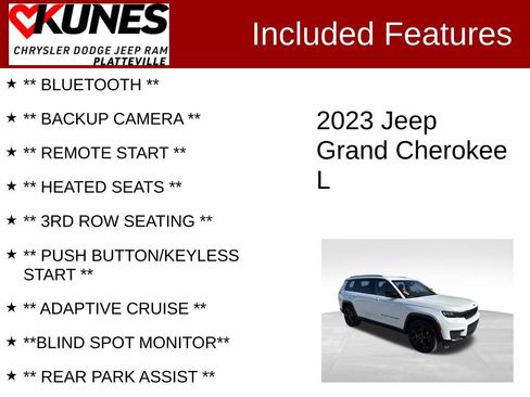 Used 2023 Jeep Grand Cherokee L Laredo AWD/4WD image 2