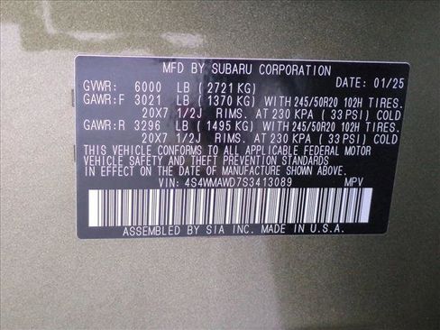 Certified 2025 Subaru Ascent Bronze Edition w/ Onyx Package image 25