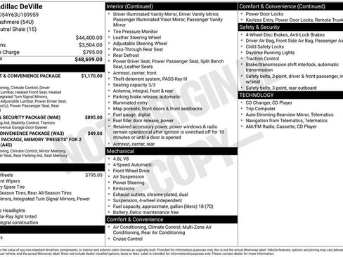 Used 2003 Cadillac De Ville w/ Comfort & Convenience Package image 26