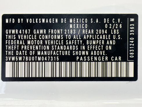 New 2026 Volkswagen Jetta S FWD image 20