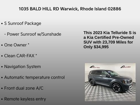 Certified 2023 Kia Telluride S w/ S Sunroof Package image 7