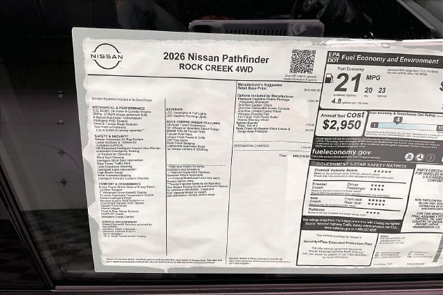 New 2026 Nissan Pathfinder Rock Creek w/ Rock Creek Premium Package AWD/4WD image 43