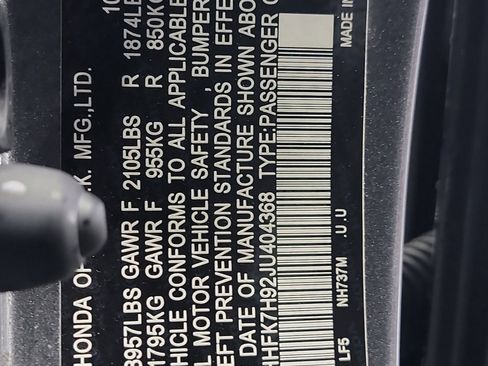 Used 2018 Honda Civic Sport Touring image 33