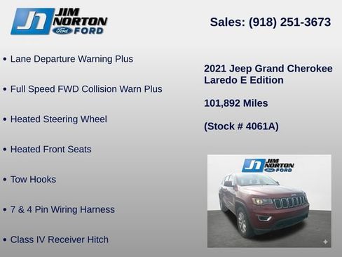 Used 2021 Jeep Grand Cherokee Laredo AWD/4WD image 18