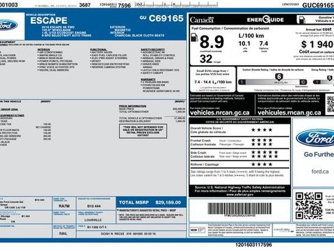 Used 2016 Ford Escape SE w/ Cargo Utility Package FWD image 1