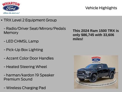 Used 2024 RAM 1500 TRX w/ TRX Level 2 Equipment Group AWD/4WD image 21