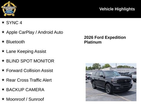 New 2026 Ford Expedition Platinum w/ Stealth Appearance Package AWD/4WD image 2