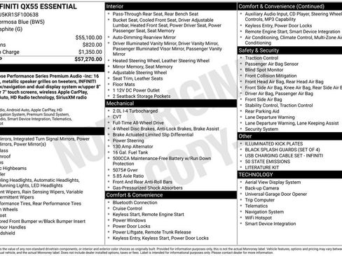 Used 2025 INFINITI QX55 Essential image 36