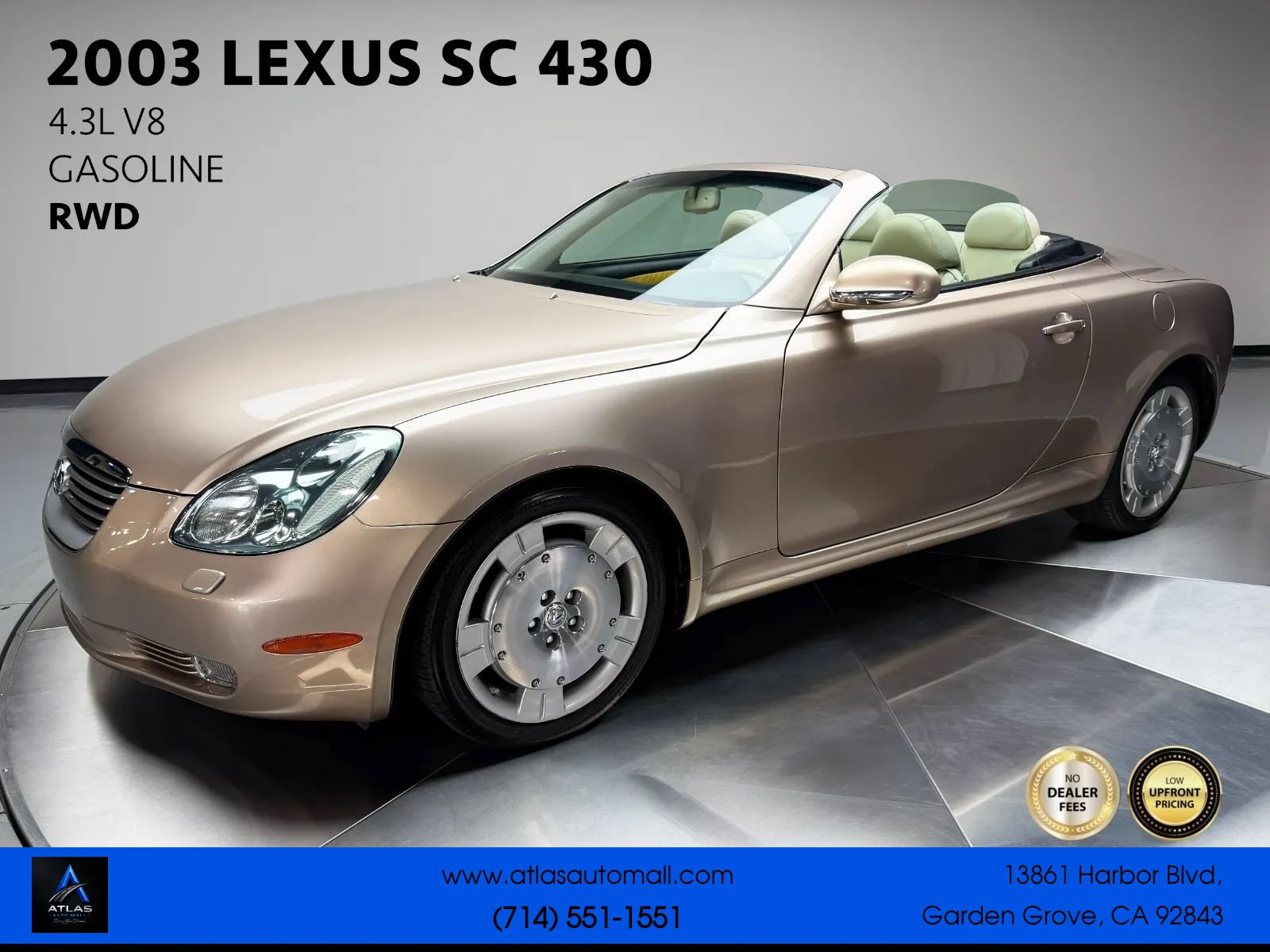 Used 2003 Lexus SC 430 Convertible RWD image 1