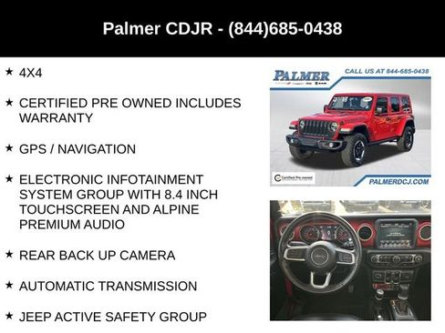 Certified 2022 Jeep Wrangler Unlimited Rubicon w/ Steel Bumper Group image 6