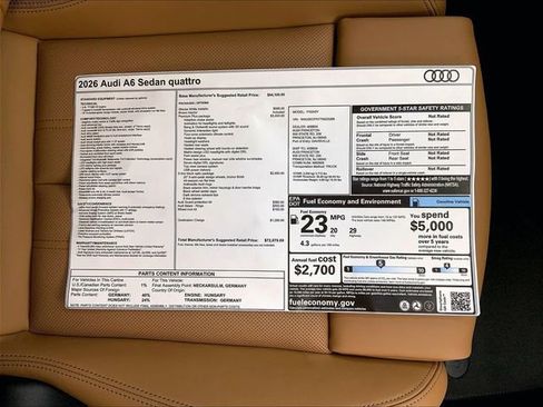 New 2026 Audi A6 Premium Plus AWD/4WD image 15