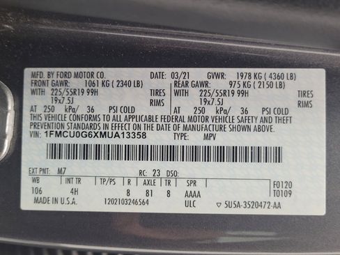 Used 2021 Ford Escape SE w/ SE Sport Appearance Package FWD image 33