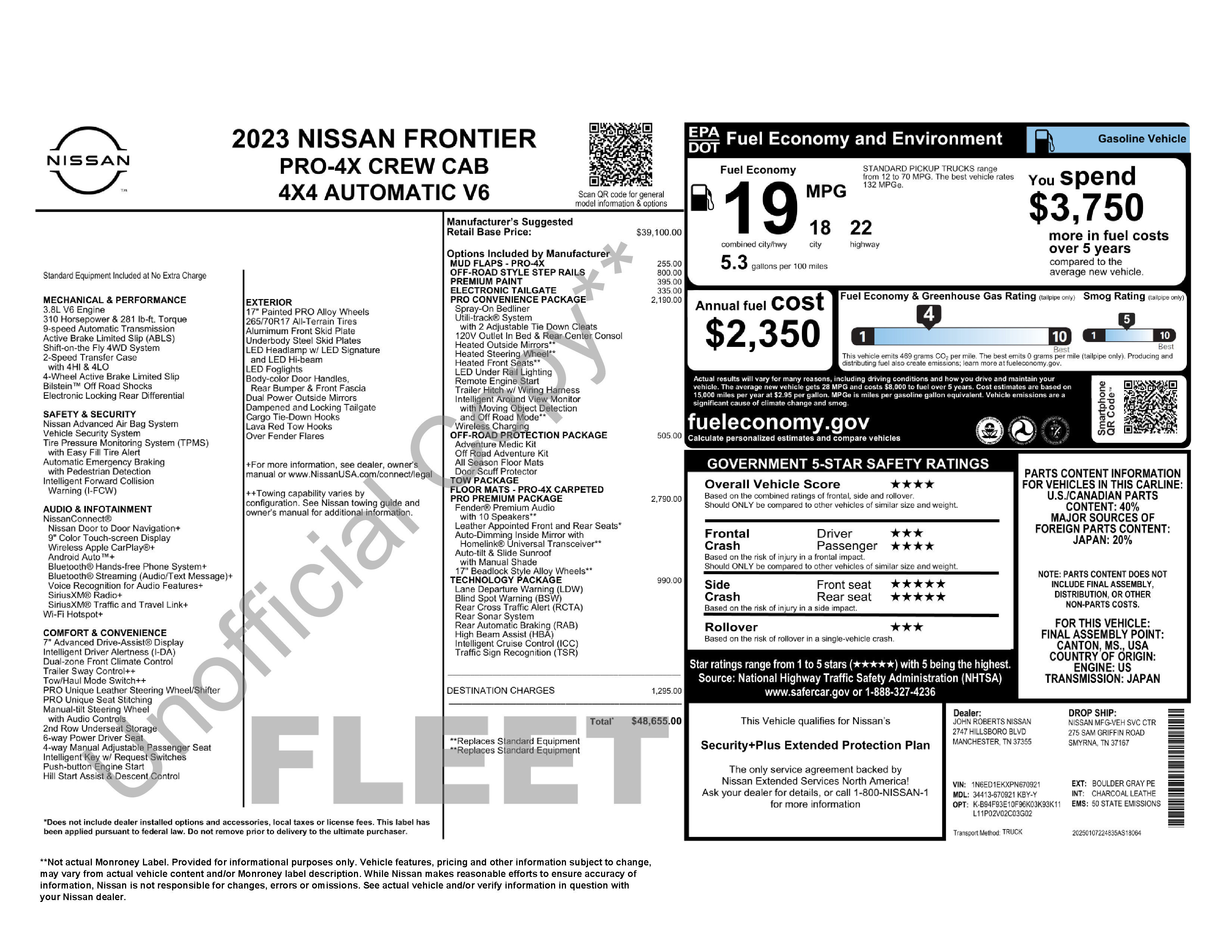 Used 2023 Nissan Frontier PRO-4X w/ Pro-4X Premium Package AWD/4WD image 4