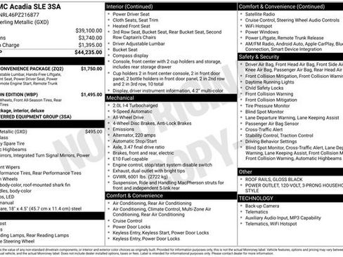 Used 2023 GMC Acadia SLE w/ Driver Convenience Package AWD/4WD image 33