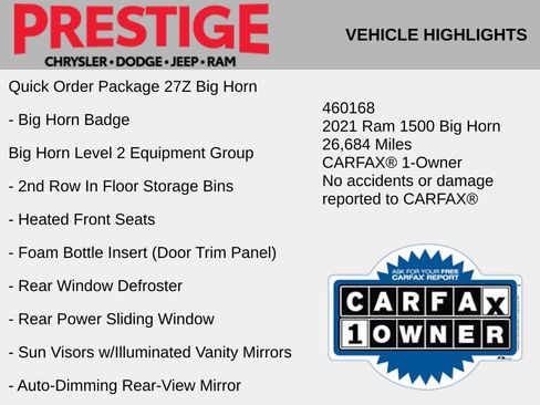 Used 2021 RAM 1500 Big Horn image 2