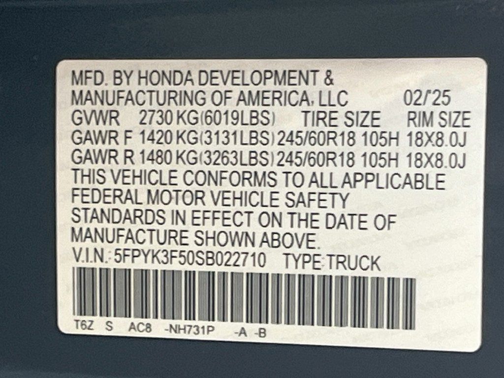 Used 2025 Honda Ridgeline RTL image 32