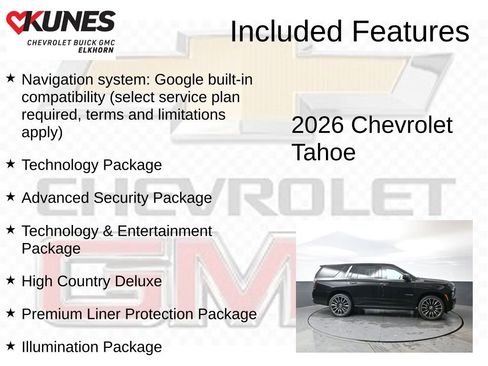 New 2026 Chevrolet Tahoe High Country AWD/4WD image 2