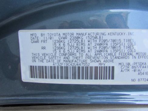 Used 2002 Toyota Sienna CE FWD image 14