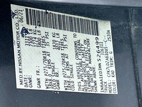 Used 2021 Nissan Titan PRO-4X w/ Off Road Protection Package image 32