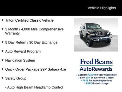 Used 2025 Jeep Wrangler Unlimited Sahara w/ Safety Group AWD/4WD image 4
