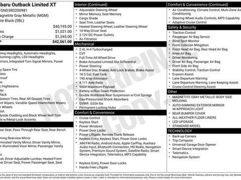 Used 2024 Subaru Outback Limited XT AWD/4WD image 19
