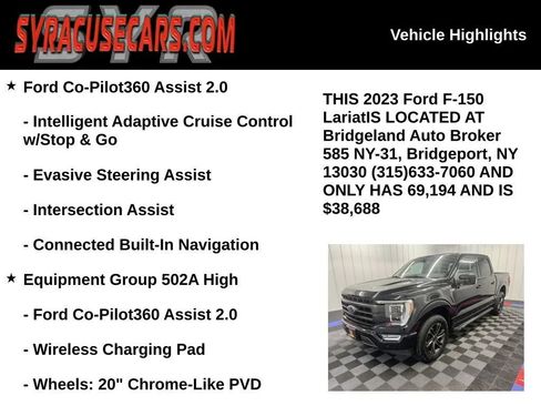 Used 2023 Ford F150 Lariat w/ Equipment Group 502A High AWD/4WD image 5