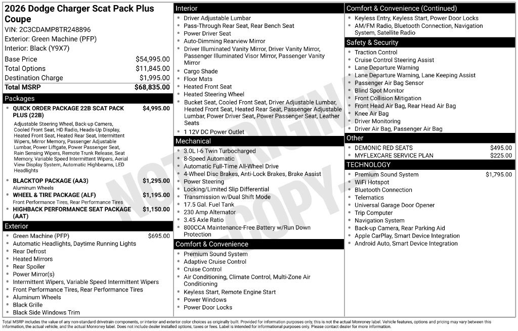 New 2026 Dodge Charger Scat Pack AWD/4WD image 5