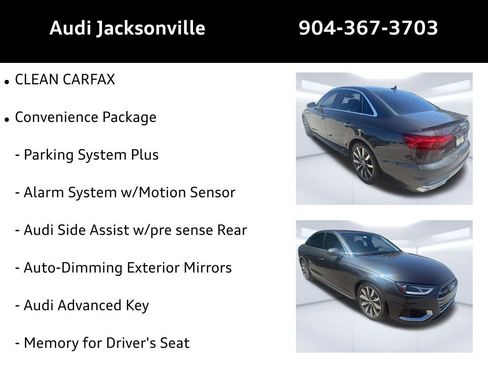 Used 2021 Audi A4 2.0T Premium w/ Convenience Package AWD/4WD image 9