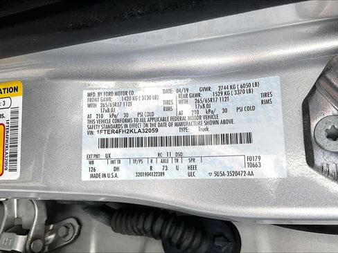 Used 2019 Ford Ranger Lariat w/ Equipment Group 501A Mid image 33