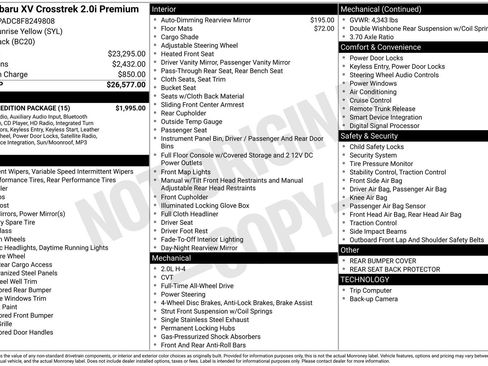 Used 2015 Subaru Crosstrek 2.0i Premium w/ Special Edition Package image 22