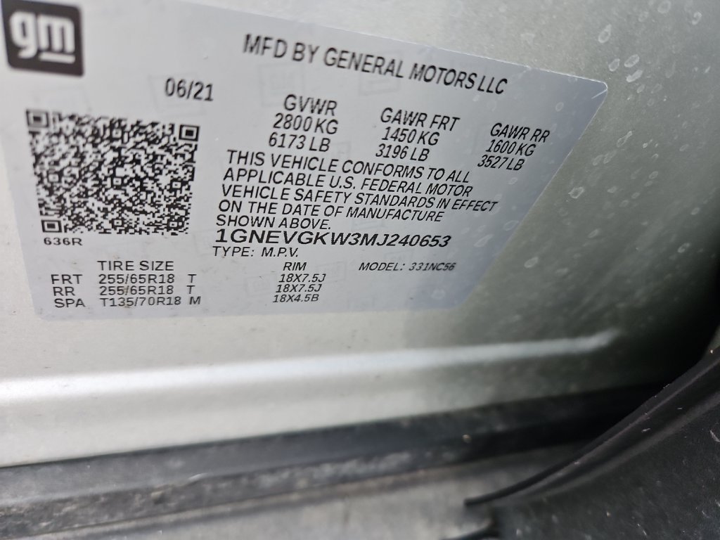 Used 2021 Chevrolet Traverse LT AWD/4WD image 14