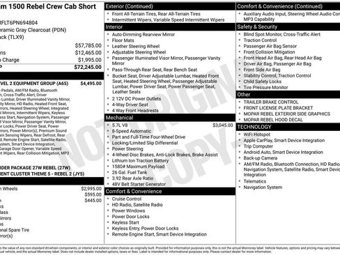 Used 2023 RAM 1500 Rebel w/ Rebel Level 2 Equipment Group AWD/4WD image 2