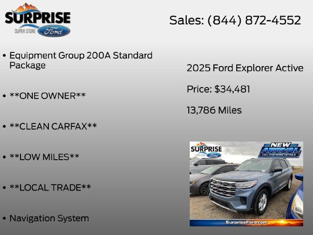 Certified 2025 Ford Explorer Active AWD/4WD image 7